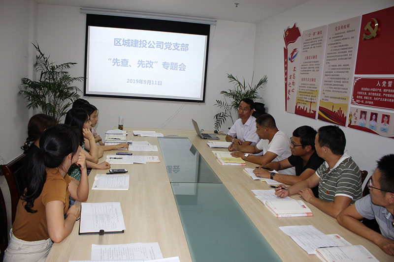 區(qū)城建投公司黨支部開展“先學(xué)、先查、先改”工作 預(yù)熱 “不忘初心、牢記使命”主題教育工作