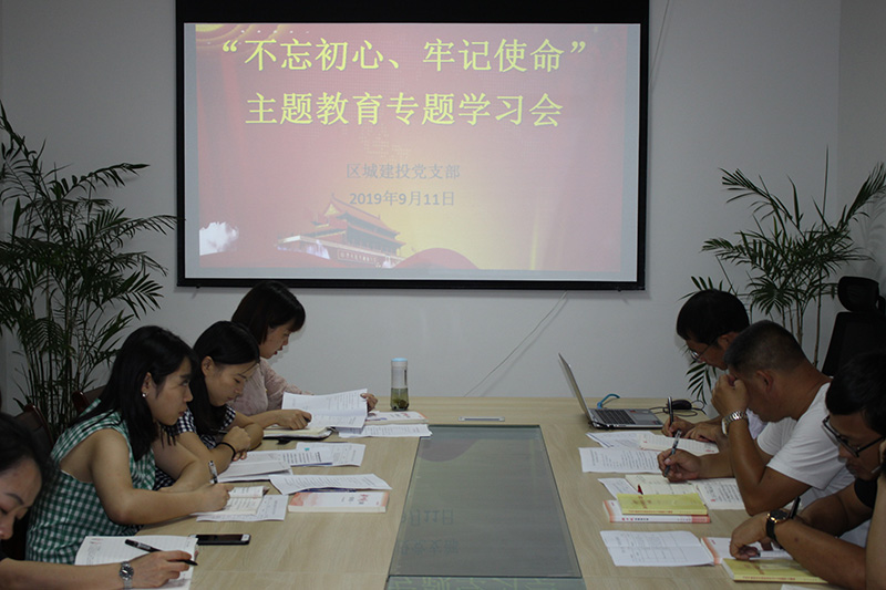 區(qū)城建投公司黨支部開展“先學(xué)、先查、先改”工作 預(yù)熱 “不忘初心、牢記使命”主題教育工作